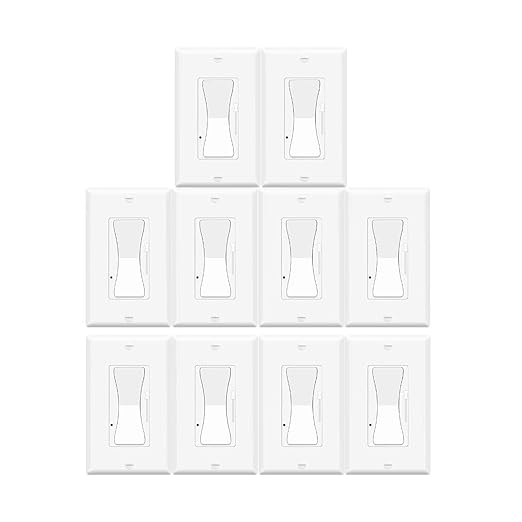 Dimmer Switches for LED Lights,Greencycle 10PK 3 Way Dimmer Switch for Dimmable 150W LED CFL Light,600W Halogen and Incandescent,15A 120V,Neutral Wire Not Required,Residential/Commercial,ETL Listed