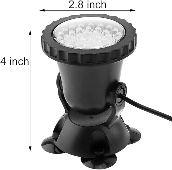 iMeshbean 12-LED Led Submersible Pond Lights,Set of 4/6 Underwater Pool Fountain Waterfall Lights PL1LED with Color Lens (Set of 5 with Remote Control)
