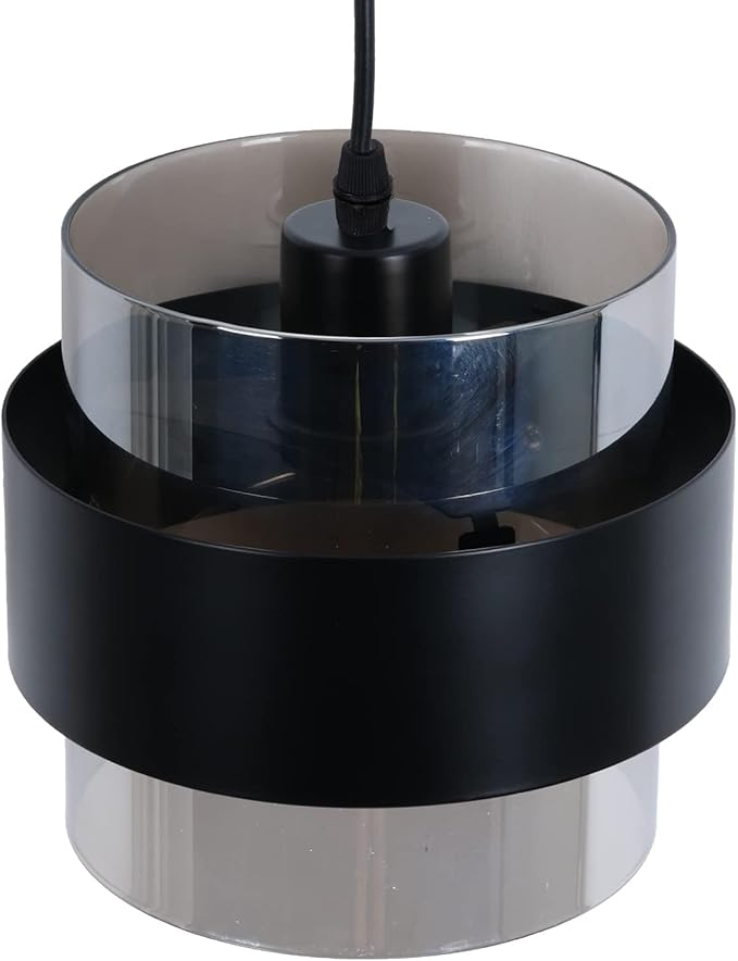 Pendant Lights Kitchen Island Lighting,7 Inch Adjustable Mini Glass Haning Lights for Entrance Aisle Decorative Lighting Fixture for Dining and Bar Table (Matte Black)