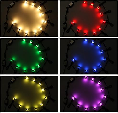 FVTLED WiFi LED Deck Lights Kit RGBW, 30pcs Φ1.77 Smart Phone Control Low Voltage Recessed Muticolor & Warm White Soffit Yard Path Stair Decor Lamp Fit for Alexa Google Home, Black Shell