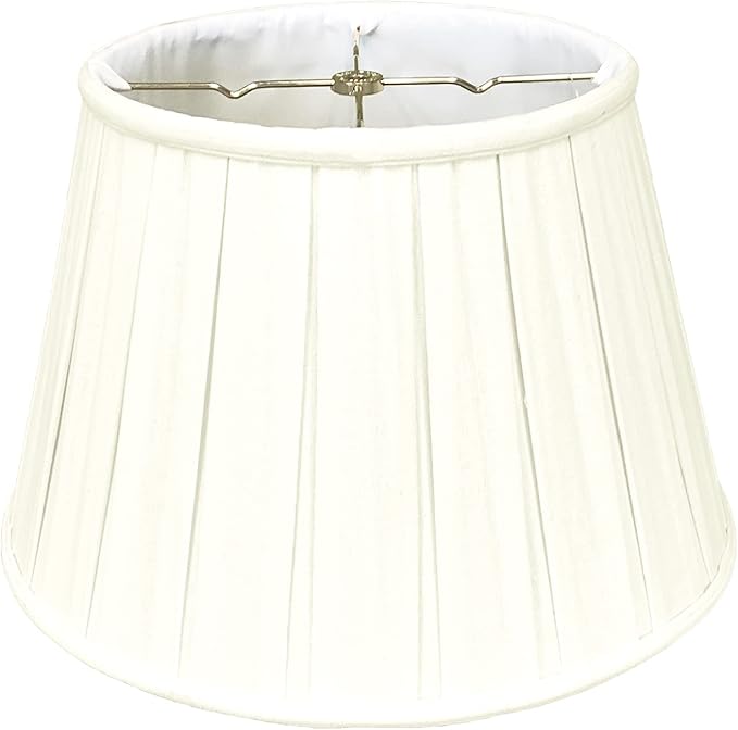 Royal Designs, Inc. Empire English Pleat Lamp Shade, BSO-724-18LNEG, 11 x 18 x 12, Linen Eggshell