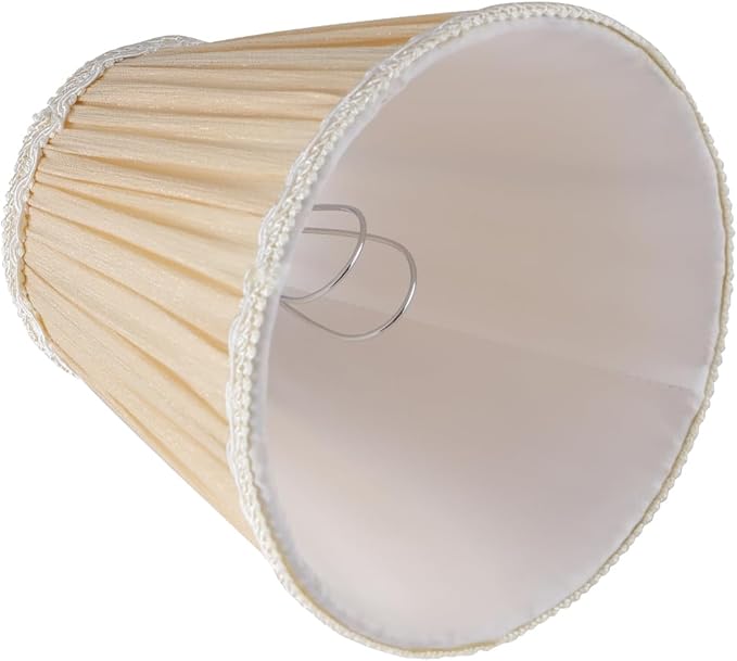Lampshades Chandelier Lamp Shades Small Pleated Empire Clip-on Fitter Lampshade 6"x3 3/4"xH5 3/5" Gold Linen Small Lamp Shade Set of 6
