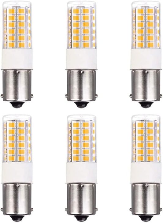 BA15s Single Contact Bayonet LED 12V S8 1141 1156 LED Light Bulb 3W 6000K for Outdoor Landscape Lighting Path Deck Lights RV Lighting White Color 6pcs