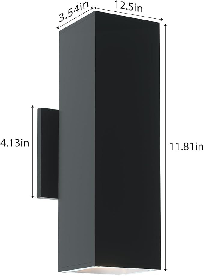 11.8" Outdoor Lights for House, Up & Down Exterior Sconce Lights, IP65 Waterproof, Corrosion-Resistant, E27 Bulb (Not Included) – Ideal for Porch, Garage, Patio, Front Door - 2 Packs