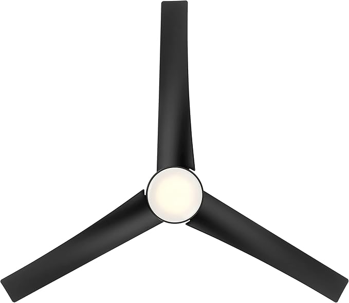 WAC Lighting F-070L-MW Sonoma - 3-Blade Smart Ceiling Fan with Light Kit and Remote Control In Contemporary Style-13.25 Inches Tall and 56 Inches Wide, Finish Color: Matte White