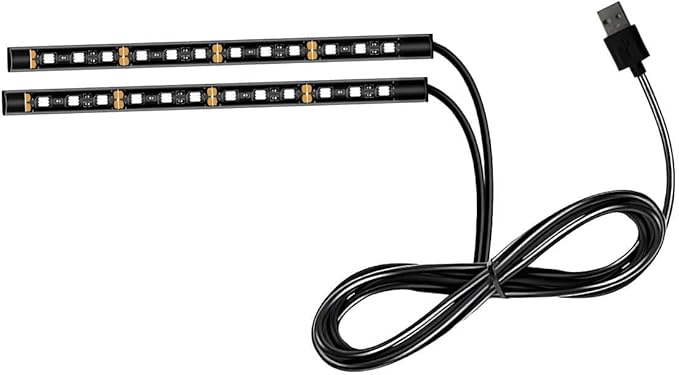 Car LED Strip Light, 24 LED RGB Auto Interior Atmosphere Lights, USB Vehicle Under Dash Ambient Night Light Strip, Interior Decorative Lamp Lighting Kit Car Accessories (Pink Purple)