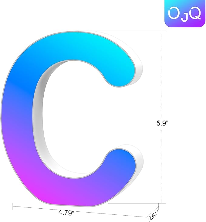 Light Up Letters LED Letter - Marquee Letters Room Decor Alphabet Letter Music Sync Color Change Colorful - Home Improvement Lamp for Bedroom Gifts for Him - Teen Girls Gifts Party Home Wall Decor