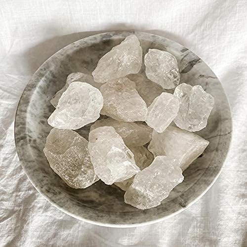 Zenkeeper 1 Lb Rough Clear Quartz Stone Bulk - Large Raw Clear Quartz Crystal Natural Clear Quartz Chunks Natural Crystals Healing Stones