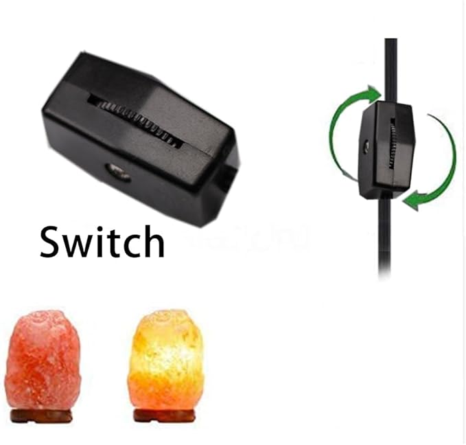 Himalayan Salt Lamp Cord - 25W Dimmable Halogen Replacement Bulbs, E12 Base, Perfect for Himalayan Salt Lamps, Night Lights, Wax Warmers - with 6 Free Bulbs for Salt Lamp (1)