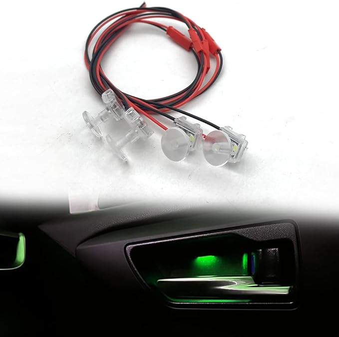 4pcs Green Car Door Bowl Light Mushroom Shaped Luminous Lamp Head LED Light Guide Environmental Decorative Light suitable For RVs Wardrobe Lights Buses Tourist Vehicles Beach Bikes Motorcycles