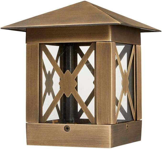 VOLT 12V Cast Brass (Bronze) 4" x 4" LED Outdoor Post Top Light 2700K Warm White 100 Lumens for Low Voltage Deck, Dock & Fence Lighting