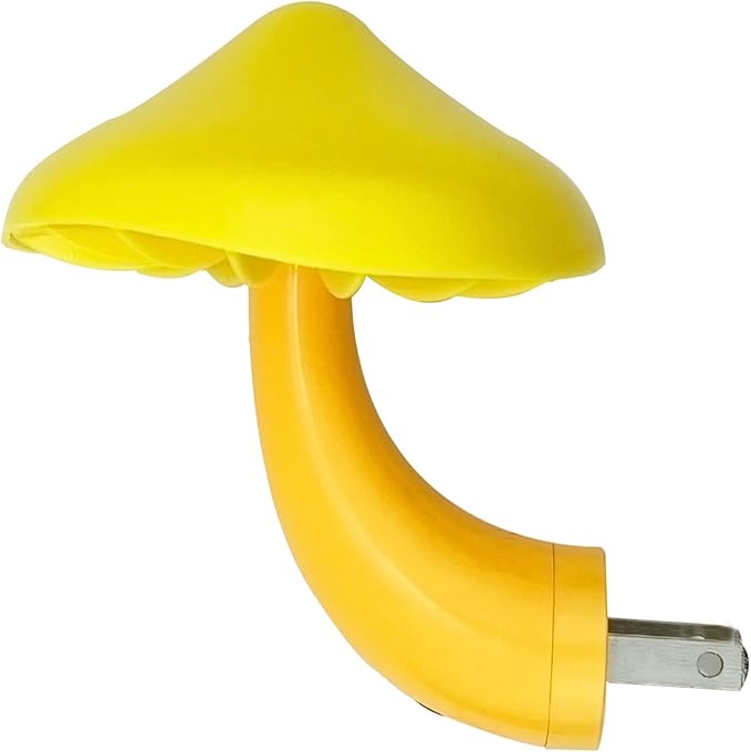 Sensor LED Mushroom Night Lights - 2Pack Plug into Wall Mushroom Lamp, Cute Mini Dream Bed Nightlight for Kids Adults for Home Office, Bedroom, Bathroom Toilet, Stairs, Hallway Corridor, Warm Yellow