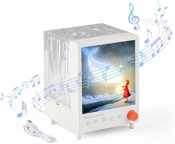 Northern Lights Projector Bluetooth: Ocean Wave Projector Light with Bluetooth Speaker Night lamp Color Changing for Teens Kids Adults Bedroom & Living Room Relaxation & Party Decor