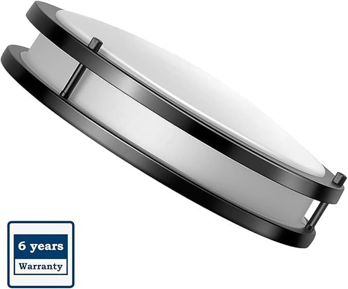 Drosbey 36W Dimmable LED Flush Mount Ceiling Light Fixture, Kitchen Light Fixtures, 12 inch Ceiling Lights for Bedroom, Bathroom, 3000K/4000K/5000K Selectable, Super Bright 3600LM