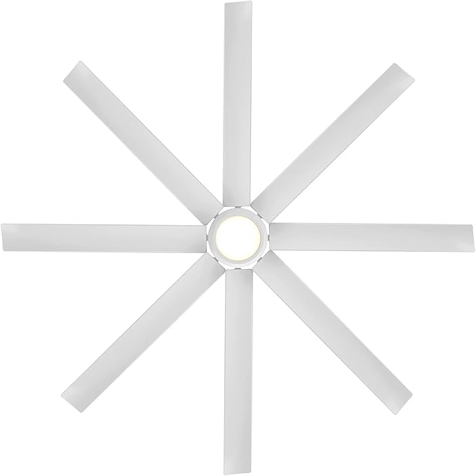 WAC Lighting Mocha XL 8-Blade Aluminum Smart Ceiling Fan in Brushed Nickel