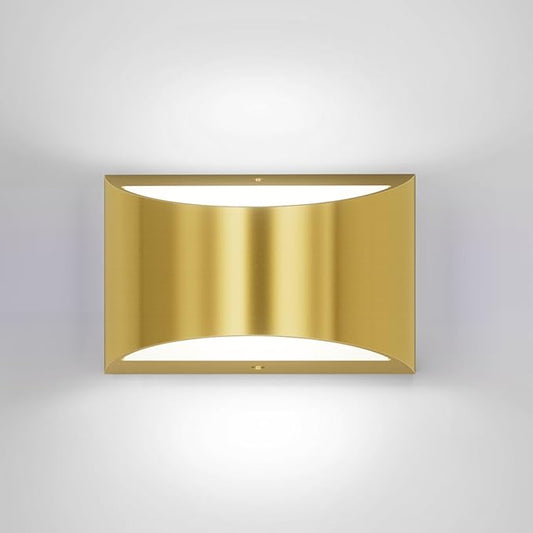 Aipsun Brushed Brass Wall Sconce Indoor Wall Lights Hardwired 1 Pack Up and Down Wall Mount Light for Living Room Bedroom Hallway Corridor Conservatory Cool White 6000K(with G9 Bulbs)