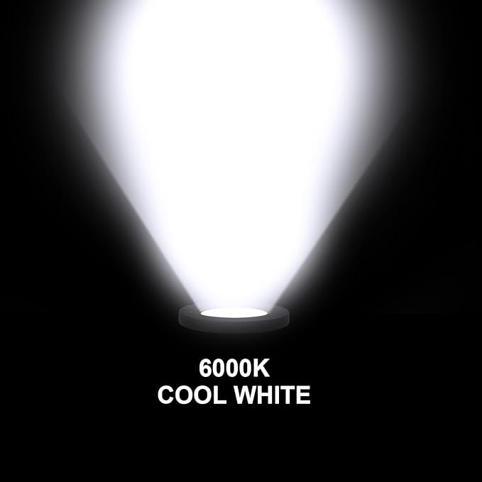Low Voltage Landscape Well Lights, Outdoor LED Ground Lights for Garden, Lawn Pathway Backyard, Patio Walkway Decor 8Pack Black (Cool White(6000K))