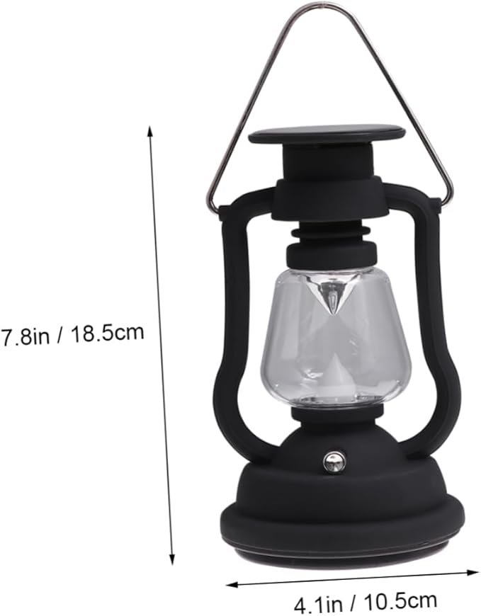 TOYANDONA USB Rechargeable Solar Retro Horse Camping Lantern with Hand Power Generation High Capacity Battery Portable Outdoor Tent Light Multi Function LED Flashlight for Hiking and