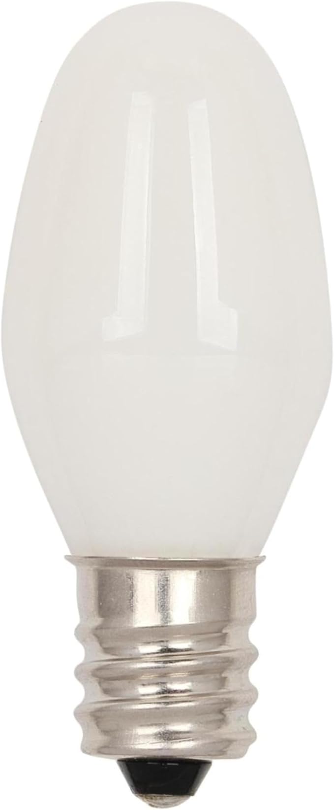Westinghouse 5283000 0.4 Watt (4 Watt Equivalent) C7 Frosted Filament LED Light Bulb, Candelabra Base, 2 Pack