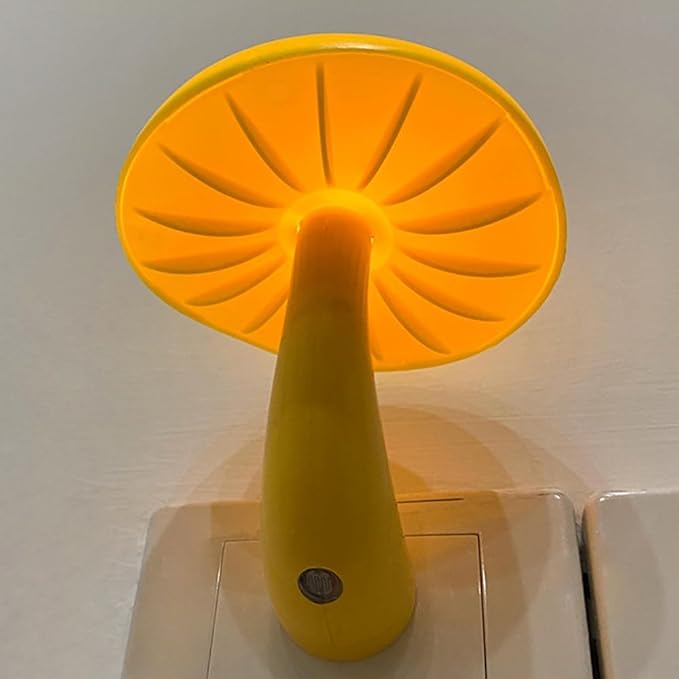 Sensor LED Mushroom Night Light - Plug-in Wall Energy Saving Dream Bed Room Nightlight for Kids Adults Cute Mushroom Lamp Cottagecore Decor for Bedroom, Bathroom, Stairs, Hallway Corridor, Warm Yellow