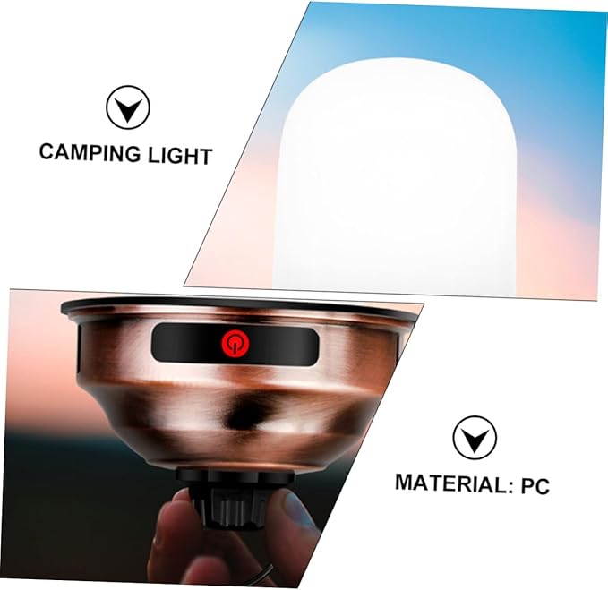 1pc Retro Led Camping Lamp Portable Outdoor Rechargeable Lantern for Tent Hiking Fishing and Emergency Use Lightweight Convenient Hanging Design for Camping Adventures