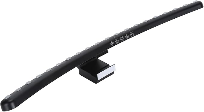 RGB Monitor Lamp Bar, Light Source RGB Monitor Light Bar for Office, Monitor Lamp Bar with RGB Backlight and Music Sync, Eye Caring Curved Computer Monitor Light Bar