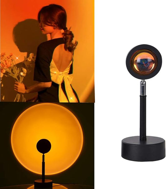 Eternal Sunset Projection LampRomantic Display in Party Bedroom Living Room, Sunset Projector for Living Room Bedroom Hotel Restaurant Decor Live Stream Ins Photography TikTop (Sunset)