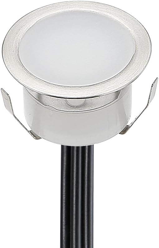 FVTLED Low Voltage LED Deck Light Waterproof Outdoor Garden Yard Decor Lamps Recessed Wood Decking Stair Landscape Pathway LED Step Lighting, Warm White