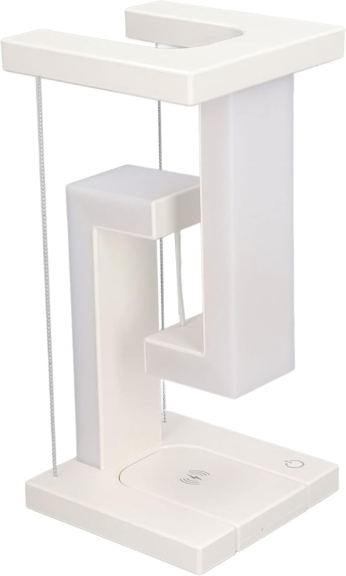 Heayzoki Magnetic Levitating Night Light with Phone Charging Pad, LED Table Lamp with 3 Gears Touching Adjustable for Office Home