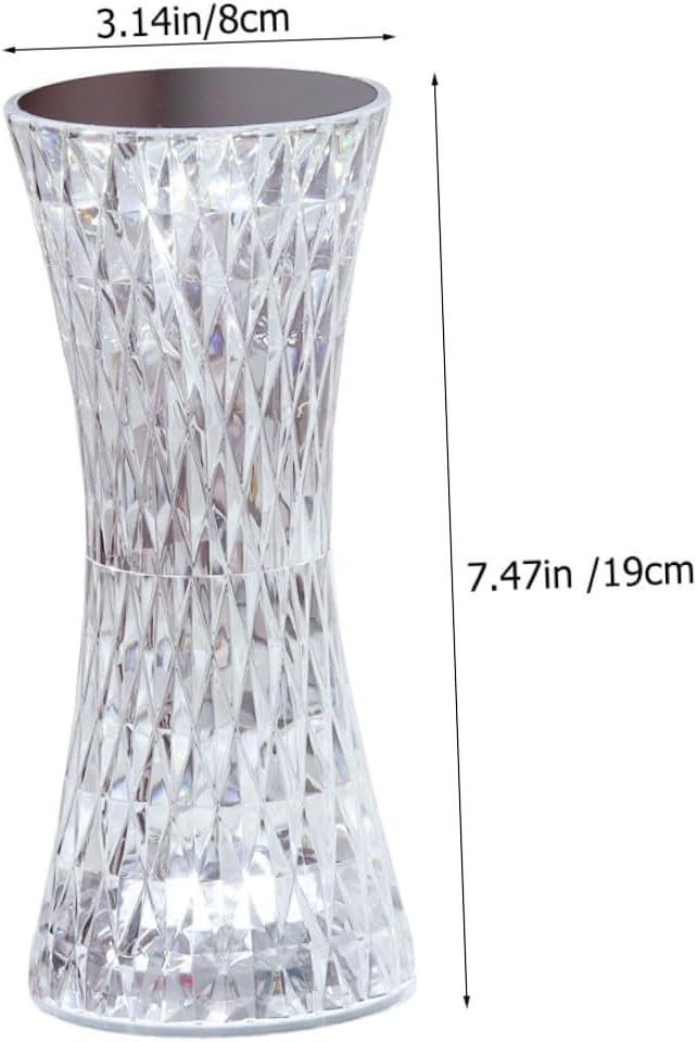 USB Rechargeable LED Desk Lamp with Touch Control and Remote, 16-Color Crystal Diamond Bedside Table Lamp for Bedroom Home Decoration, Small Waist Ambient Night Light