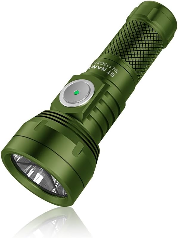 LUMINTOP GT Nano 3.0 Keychain Flashlight 700 Lumens Mini Flashlight 400 Meters Beam Distance Built-in USB-C Charging 10280 Li-ion Battery (Green)