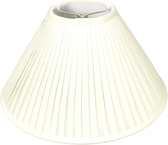 Royal Designs Coolie Empire Side Pleat Basic Lamp Shade, Eggshell, 6" x 18" x 11.5, BS-727-18EG