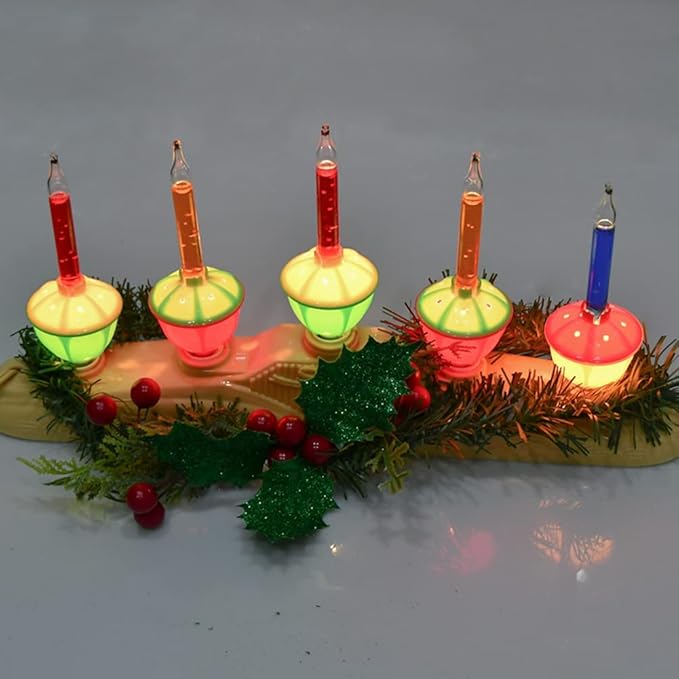 GOOTHY 5 Light Bubble Candle Lamp, Plug in Christmas Electric Window Candles with 6 Multicolor Bubble Light(1 Spare), E12 Base Christmas Bubble Candle Lamp for Holiday Party Home Window Decorations