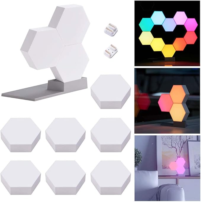 Yescom 11Pack WiFi Smart LED Light Kit DIY Night Lamp Voice Control 16 Million Color Compatible with Alexa Google Home