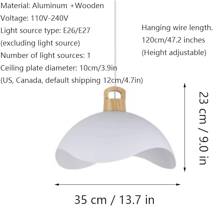 RCIDOS Personalized Pendant Lights Modern Simplicity Hanging Lamp Scandinavian Macaron Lighting Fixture Creative Suspensiom Lamp Wood Art for Kitchen Island Dining Room Over Sink