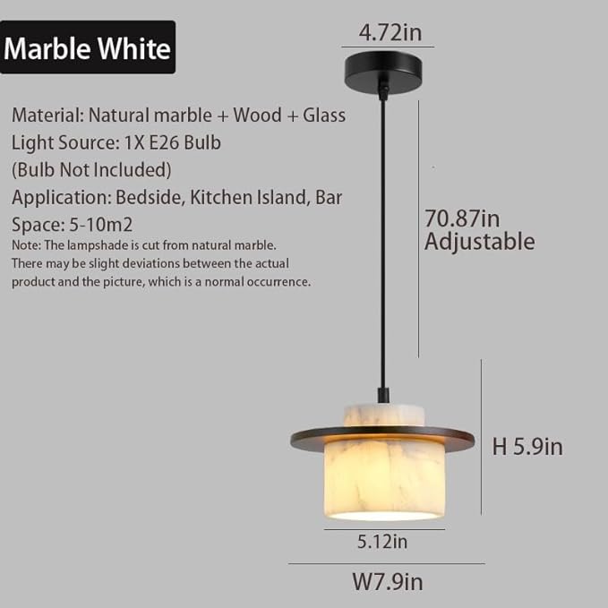 Japanese Wabi Sabi Pendant Light Nordic Natural Stone Chandeliers White Simple Light Fixture for Reading Nook Bedside Kitchen Island Hallway
