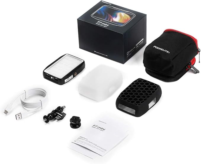 Falcon Eyes F7 Mini 5W RGB Pocket On Camera Light with Magnet Adsorption Function, Built-in Rechargeable Battery, App Control