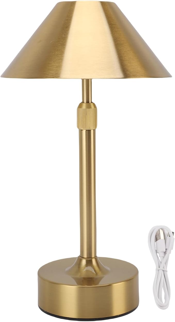 LED Cordless Lamp, Dimmable Rechargeable Table Lamp, Iron Telescopic Pole, 3 Color Modes - Up to 20H Runtime, Touch Control, Portable Indoor & Outdoor Lighting