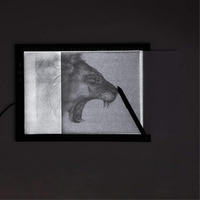 HSK A4 LED Artist tracing Light Box Copy Table, Adjustable High Brightness Light Pad for Tatto Drawing, Sketching, Animation,Diamond Painting Accessories