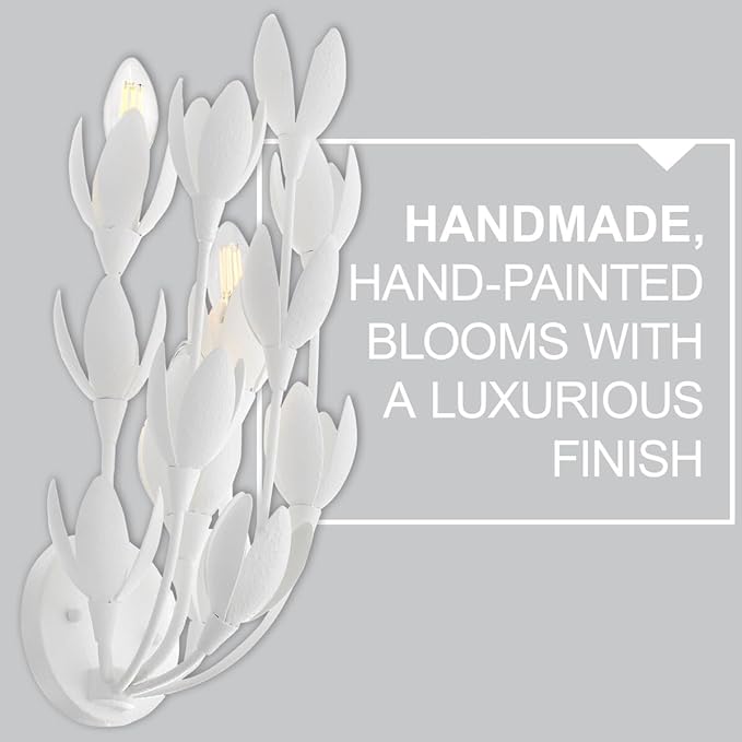 Hinkley Flora Medium Sconce, Textured Plaster