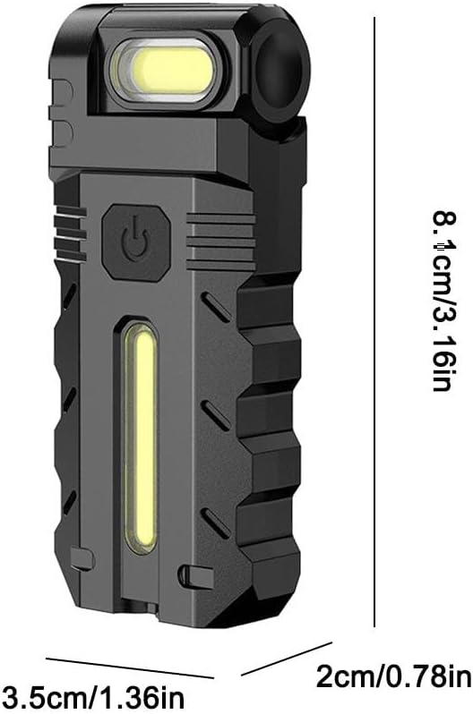 Rechargeable EDC Flashlight,Powerful RGB Flashlights, 1000 Lumens Portable Flat Mini Flashlights, IPX4 Waterproof,Magnetic Flash Lights for Signaling, Cycling, Outdoor or Indoor Use