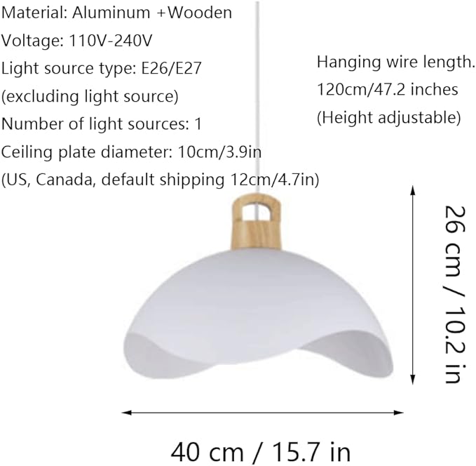 RCIDOS Personalized Pendant Lights Modern Simplicity Hanging Lamp Scandinavian Macaron Lighting Fixture Creative Suspensiom Lamp Wood Art for Kitchen Island Dining Room Over Sink