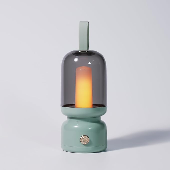 QANYI Retro Lantern,Portable and Rechargeable Lantern with LED Candles Flameless Flickering Lamp,Table Decoration Lights for Home Party Garden Patio Camping Christmas Home Decor