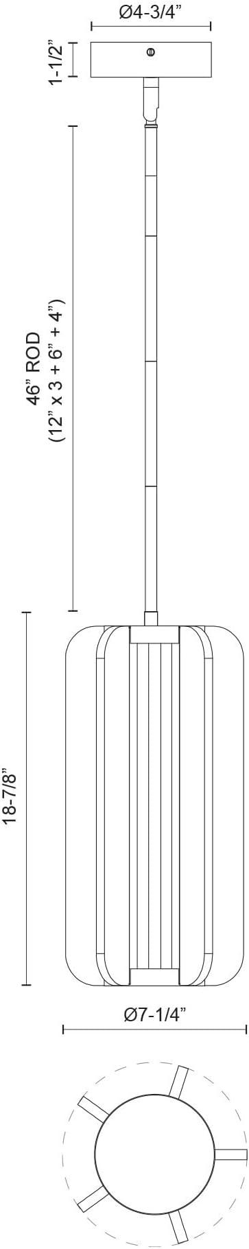 Alora Anders 7-in Urban Bronze LED Pendant | Modern Chandelier Light Fixture | SKU PD336507UB