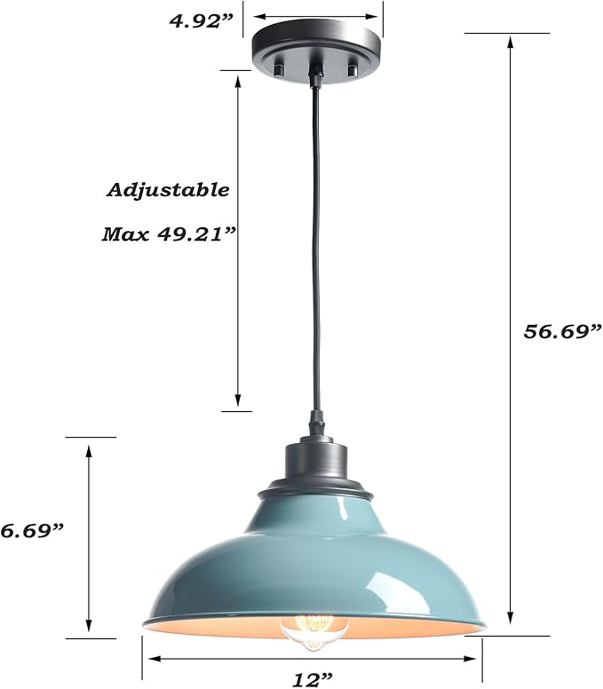 Pendant Light Fixture Modern Pendant Lights Kitchen Island for Breadfast Nook Bar Dinning Room Coffee Shop Sea Blue Green Nordic Style