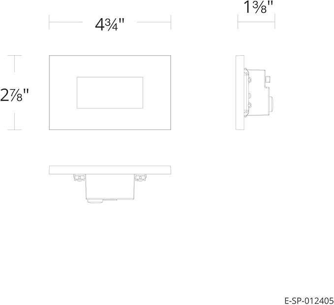 Builder Essentials Indoor or Outdoor 120V Input LED Step or Patio Deck Light Horizontal Orientation with 3-CCT 2700K-3000K-4000K Selectability in White