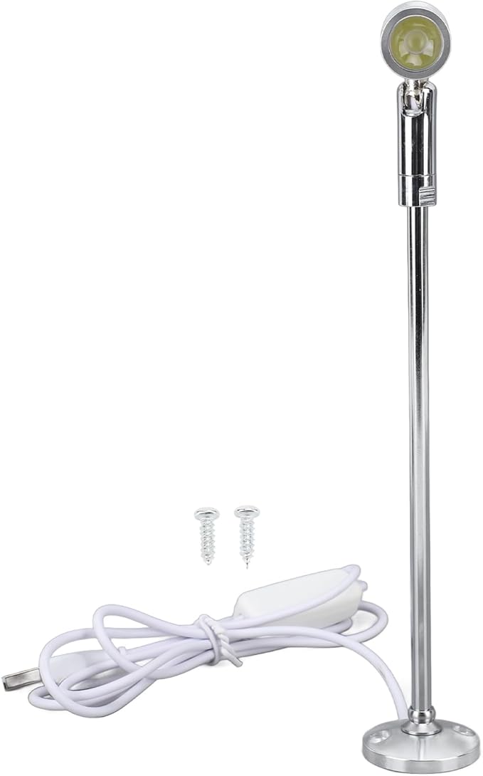 Garosa LED Standing Cabinet Spotlight USB Powered Modern Design Display Gallery Showroom Adjustable Heat Dissipation White Light Spotlight for Retail Store Museum Exhibition