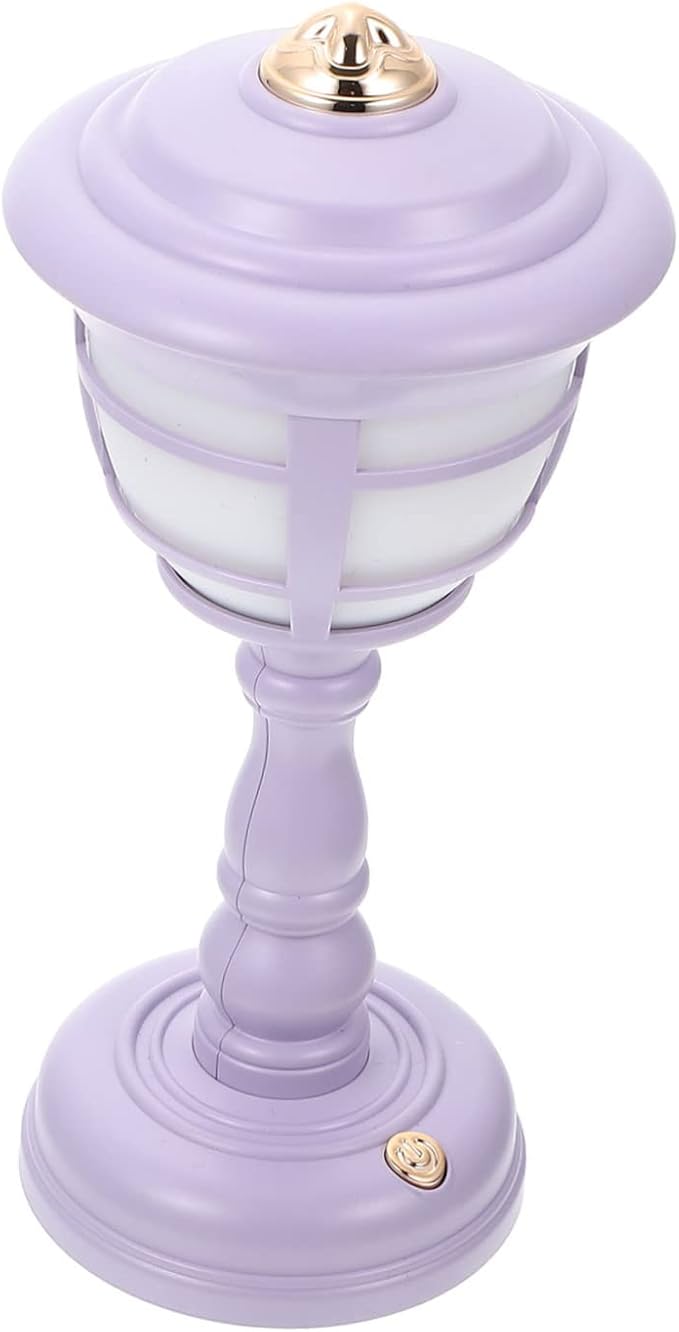 NUOBESTY Vintage USB Rechargeable Table Lamp with Level Dimming Retro Nightstand Light for Bedroom Compact Decorative Household Lantern Creative Ambient Lighting for Home Office