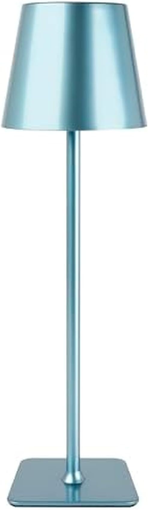 Mikasa 14.8-Inch Blue Rechargeable LED Lamp with Touch Control - Elegant Blue Aluminum Design, 5000mAh Battery, 3 Light Colors, Stepless Dimming, Perfect for Home Office, Living Room, Bedroom