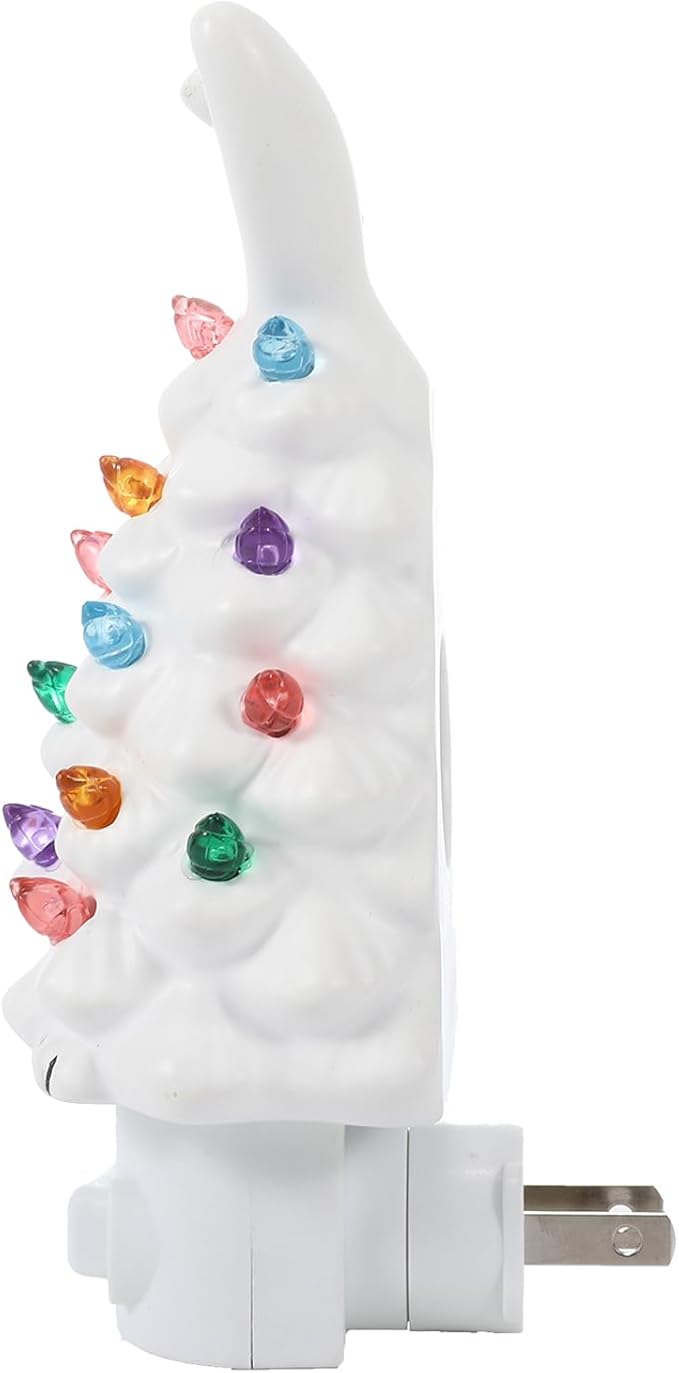 Bunny Campfire Nightlight Bunny Lamp Easter Night Light Plug Into Wall Rabbit with Easter Egg Carrot Night Lamp Easter Bedroom Bathroom Decoration (Tree)